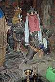 Ladakh - Tikse gompa, statues of the gonkang